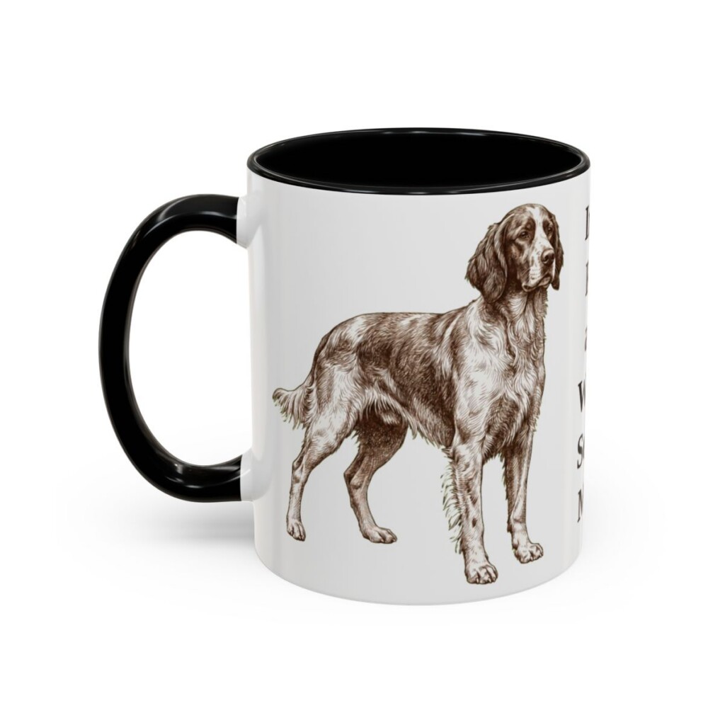 11oz Irish Red and White Setter Dog Mom Mug, Black, left side view