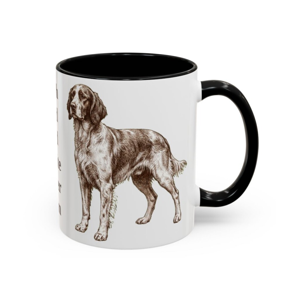 11oz Irish Red and White Setter Dog Mom Mug, Black, right side view