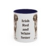 11oz-irish-red-and-white-setter-mug-navy 11oz Irish Red and White Setter Mug, Navy, front view