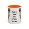 11oz-irish-red-and-white-setter-mug-orange 11oz Irish Red and White Setter Mug, Orange, front view