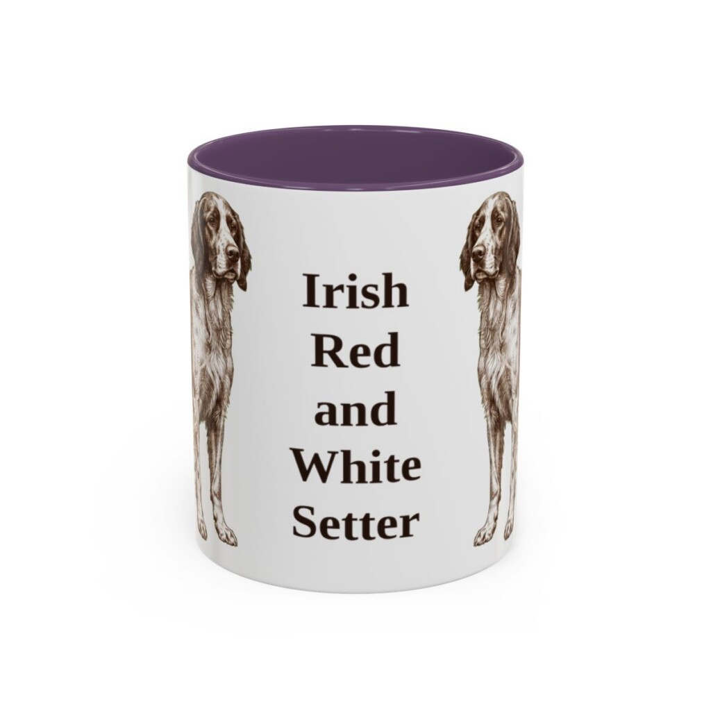 11oz-irish-red-and-white-setter-mug-purple 11oz Irish Red and White Setter Mug, Purple, front view