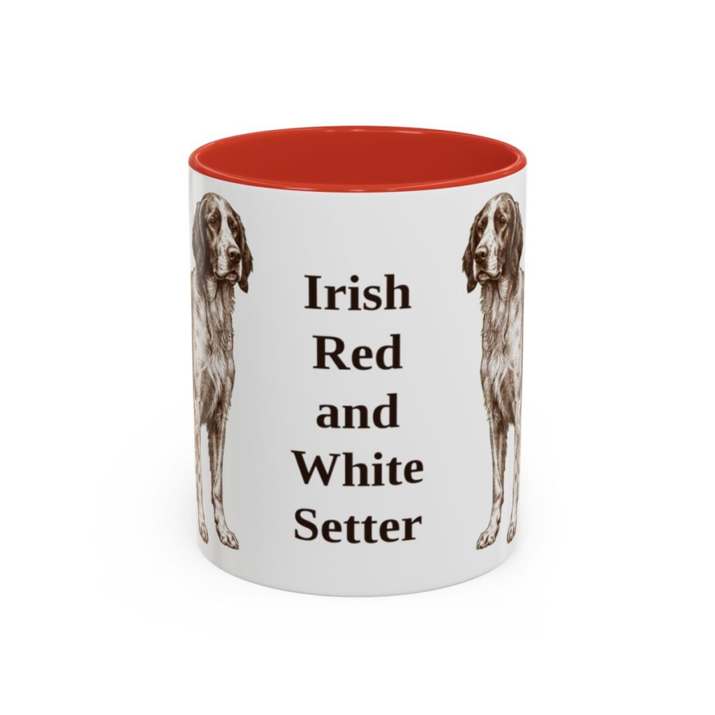 11oz-irish-red-and-white-setter-mug-red 11oz Irish Red and White Setter Mug, Red, front view