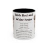 11oz Irish Red and White Setter Mug, Black, front view