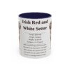 11oz Irish Red and White Setter Mug, Navy, front view