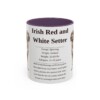 11oz Irish Red and White Setter Mug, Purple, front view