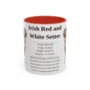11oz Irish Red and White Setter Mug, Red, front view