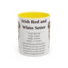 11oz Irish Red and White Setter Mug, Yellow, front view