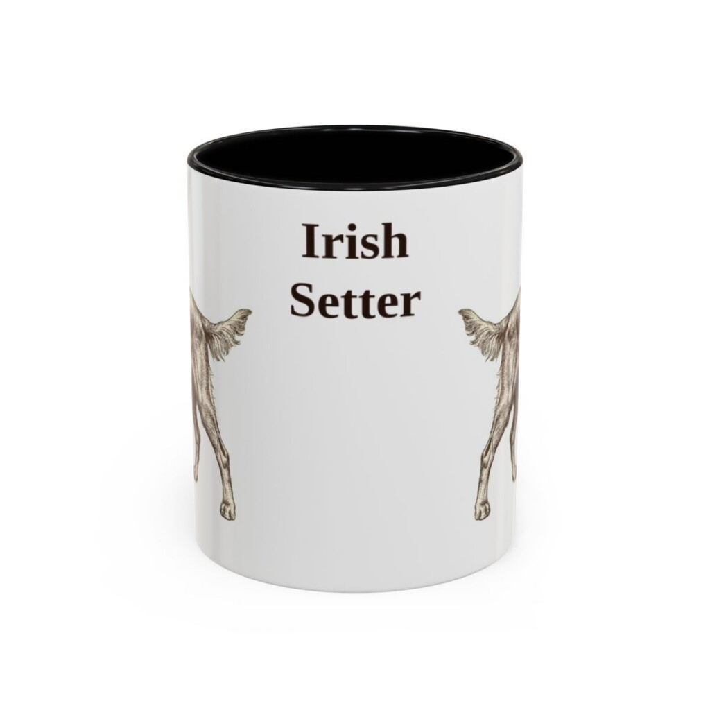 11oz Irish Setter Mug, Black, front view