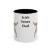 11oz Irish Setter Dog Dad Mug, Black, front view