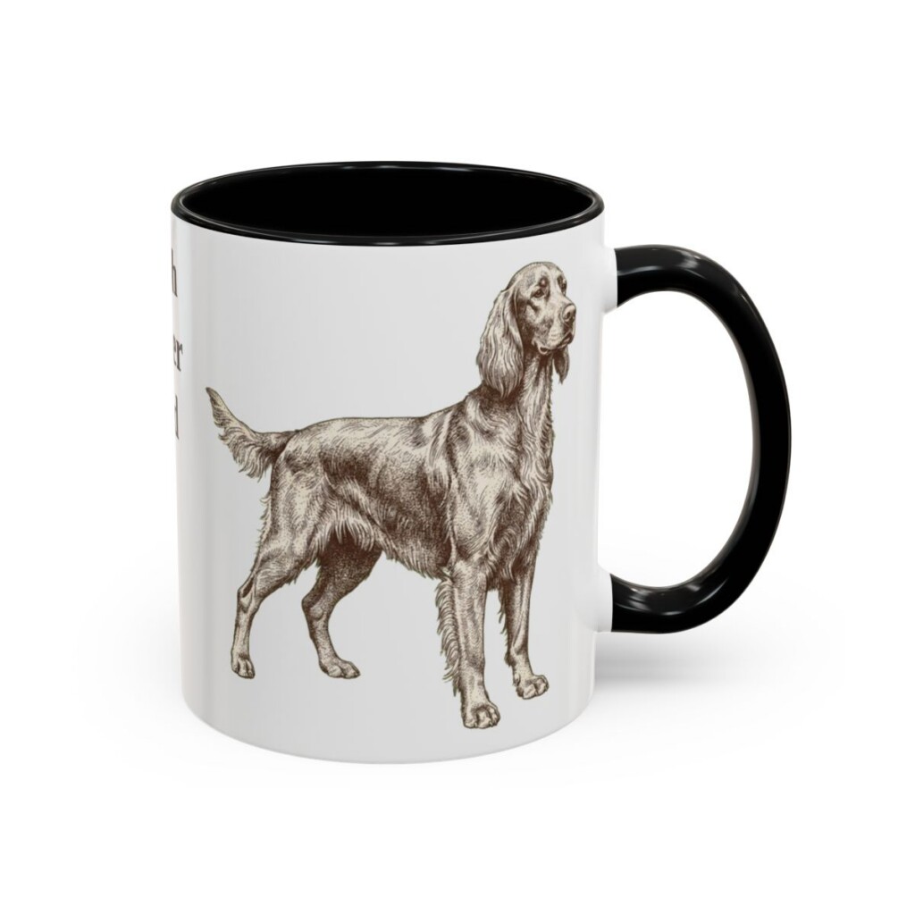 11oz Irish Setter Dog Dad Mug, Black, right side view