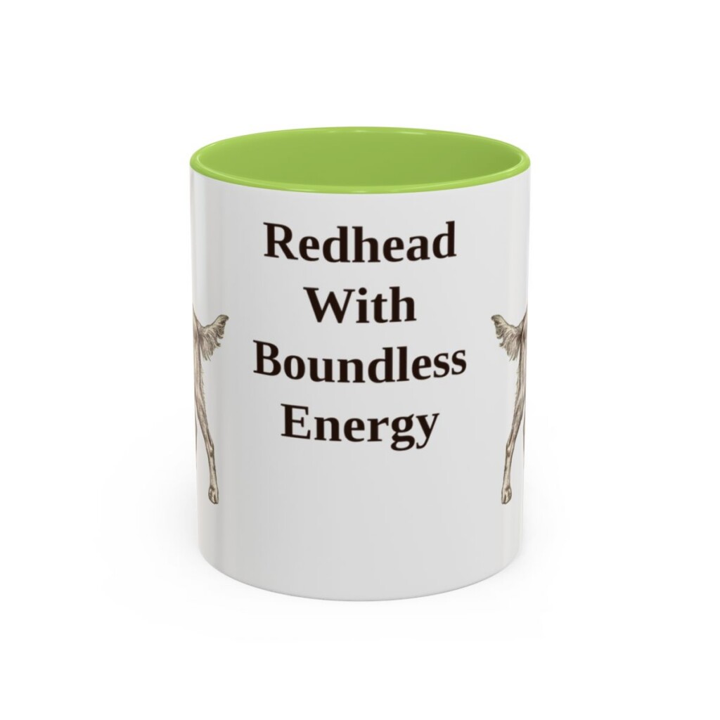 11oz-irish-setter-mug-humor-light-green 11oz Funny Irish Setter Mug, Light Green, front view