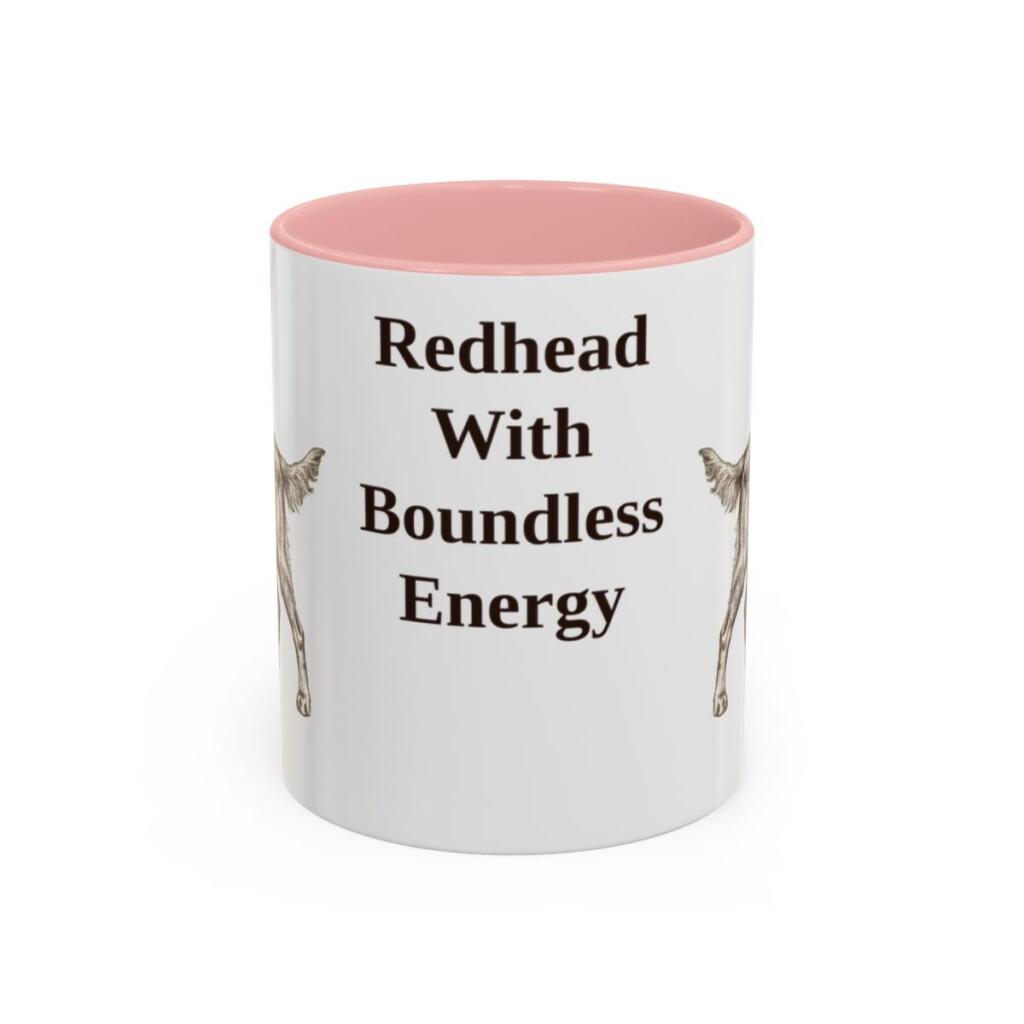 11oz-irish-setter-mug-humor-pink 11oz Funny Irish Setter Mug, Pink, front view