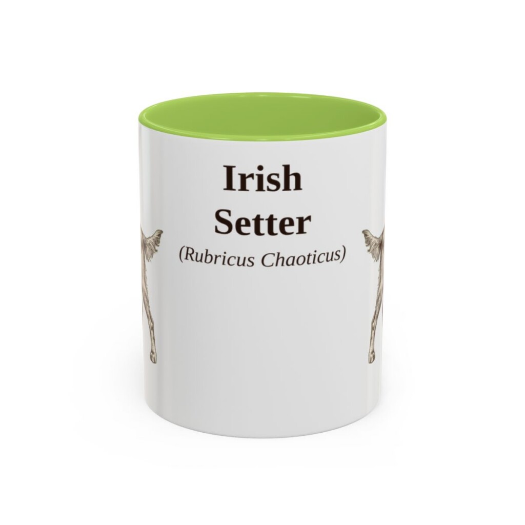 11oz-irish-setter-mug-latin-light-green 11oz Irish Setter Latin Mug, Light Green, front view