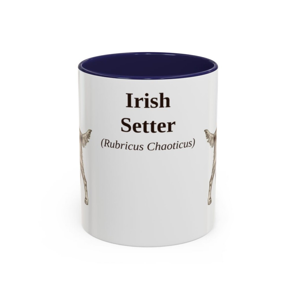 11oz-irish-setter-mug-latin-navy 11oz Irish Setter Latin Mug, Navy, front view