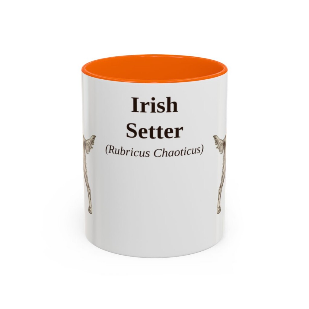 11oz-irish-setter-mug-latin-orange 11oz Irish Setter Latin Mug, Orange, front view