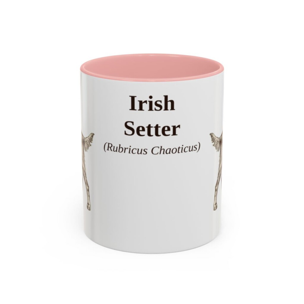 11oz-irish-setter-mug-latin-pink 11oz Irish Setter Latin Mug, Pink, front view