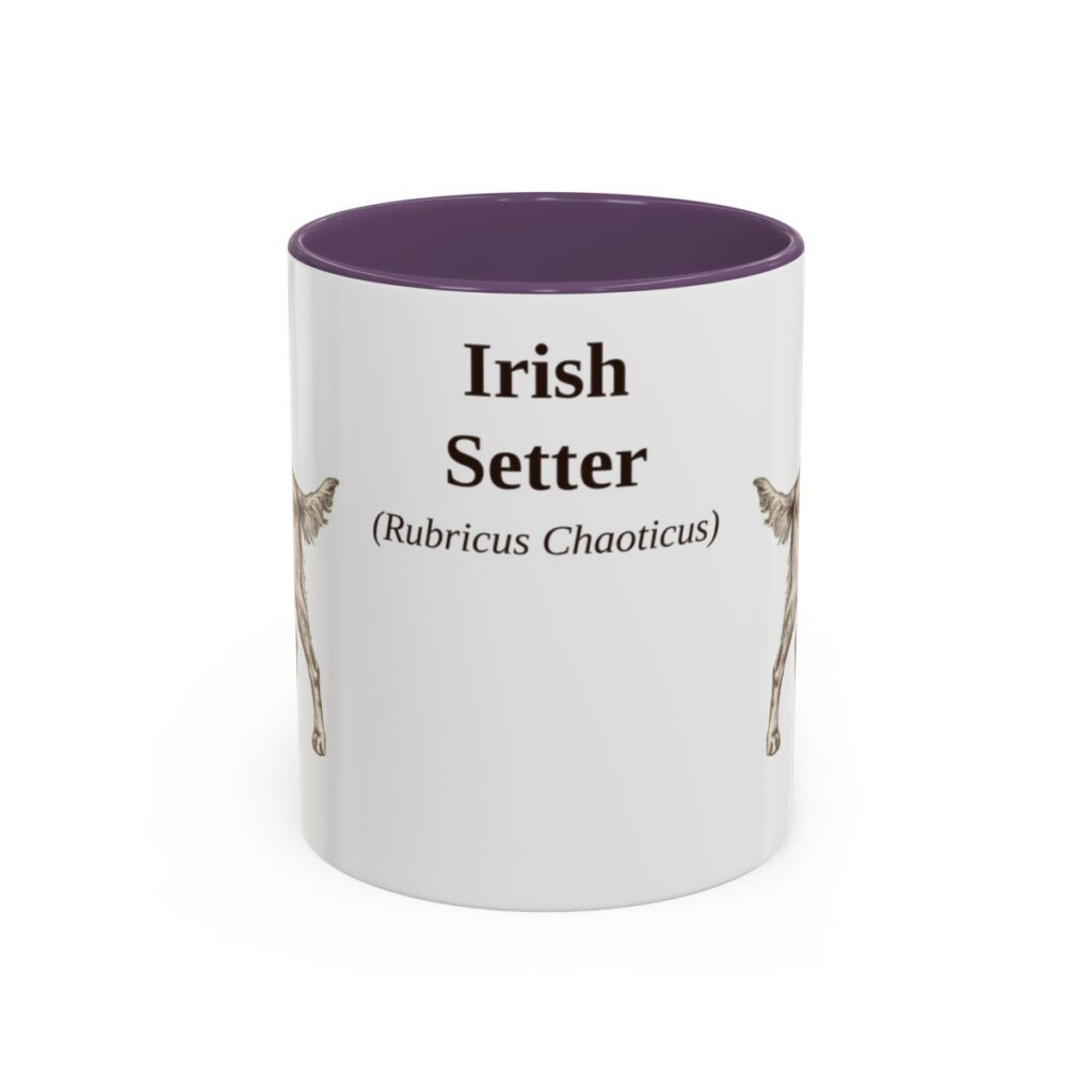 11oz-irish-setter-mug-latin-purple 11oz Irish Setter Latin Mug, Purple, front view