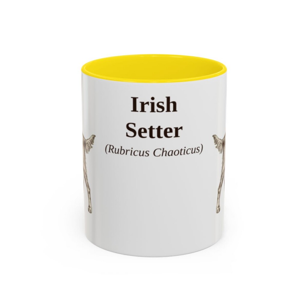 11oz-irish-setter-mug-latin-yellow 11oz Irish Setter Latin Mug, Yellow, front view