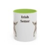 11oz Irish Setter Mug, Light Green, front view