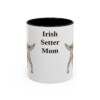 11oz Irish Setter Dog Mom Mug, Black, front view