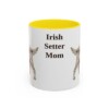 11oz Irish Setter Dog Mom Mug, Yellow, front view