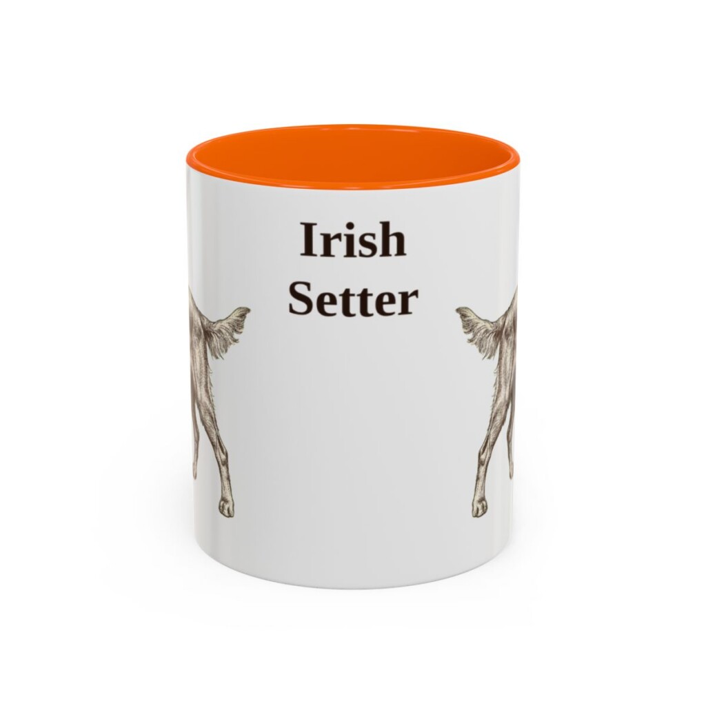 11oz Irish Setter Mug, Orange, front view