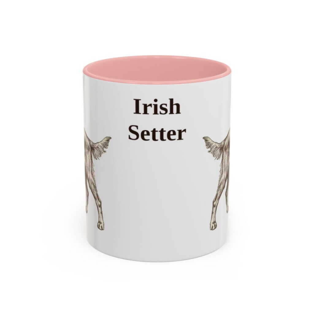 11oz Irish Setter Mug, Pink, front view