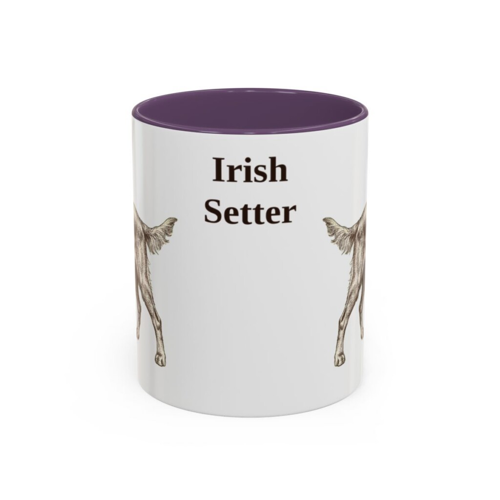 11oz Irish Setter Mug, Purple, front view