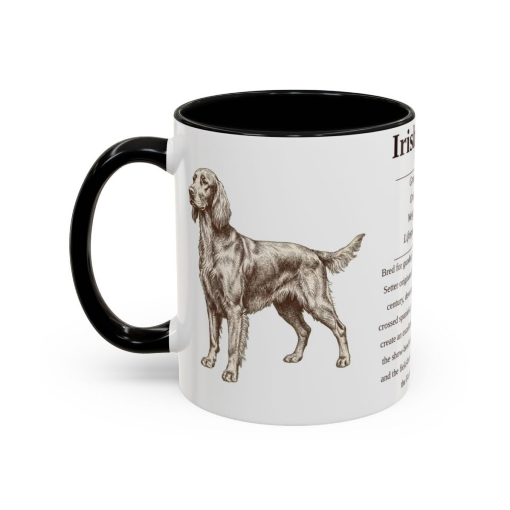 11oz Irish Setter Mug, Black, left side view