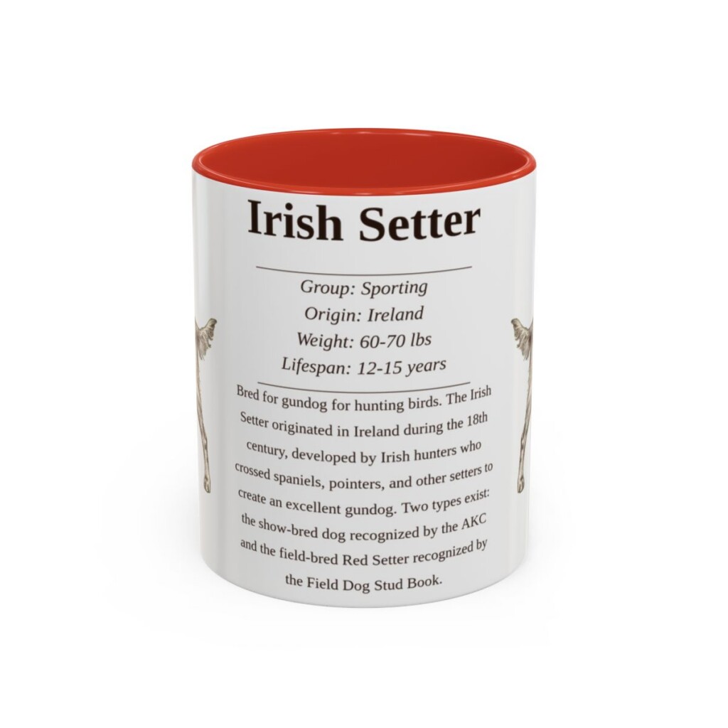 11oz Irish Setter Mug, Red, front view