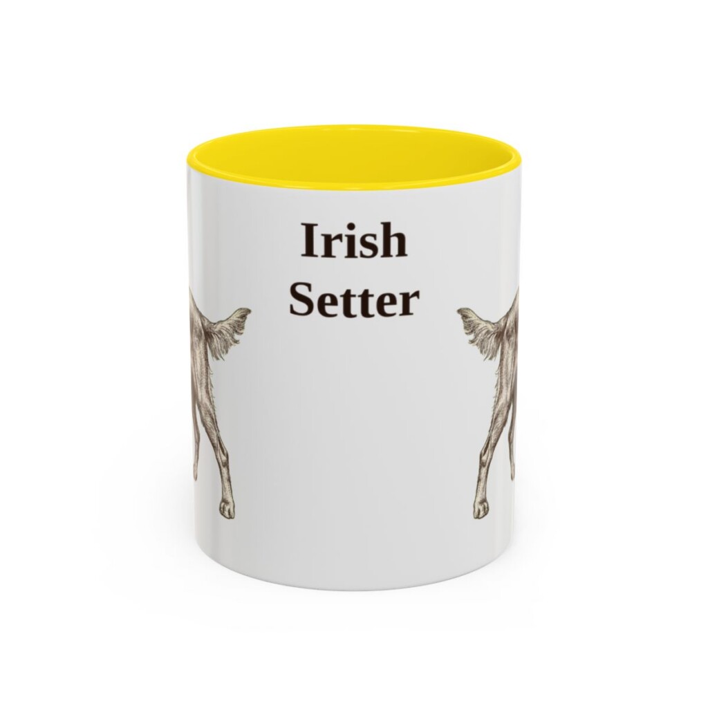 11oz Irish Setter Mug, Yellow, front view