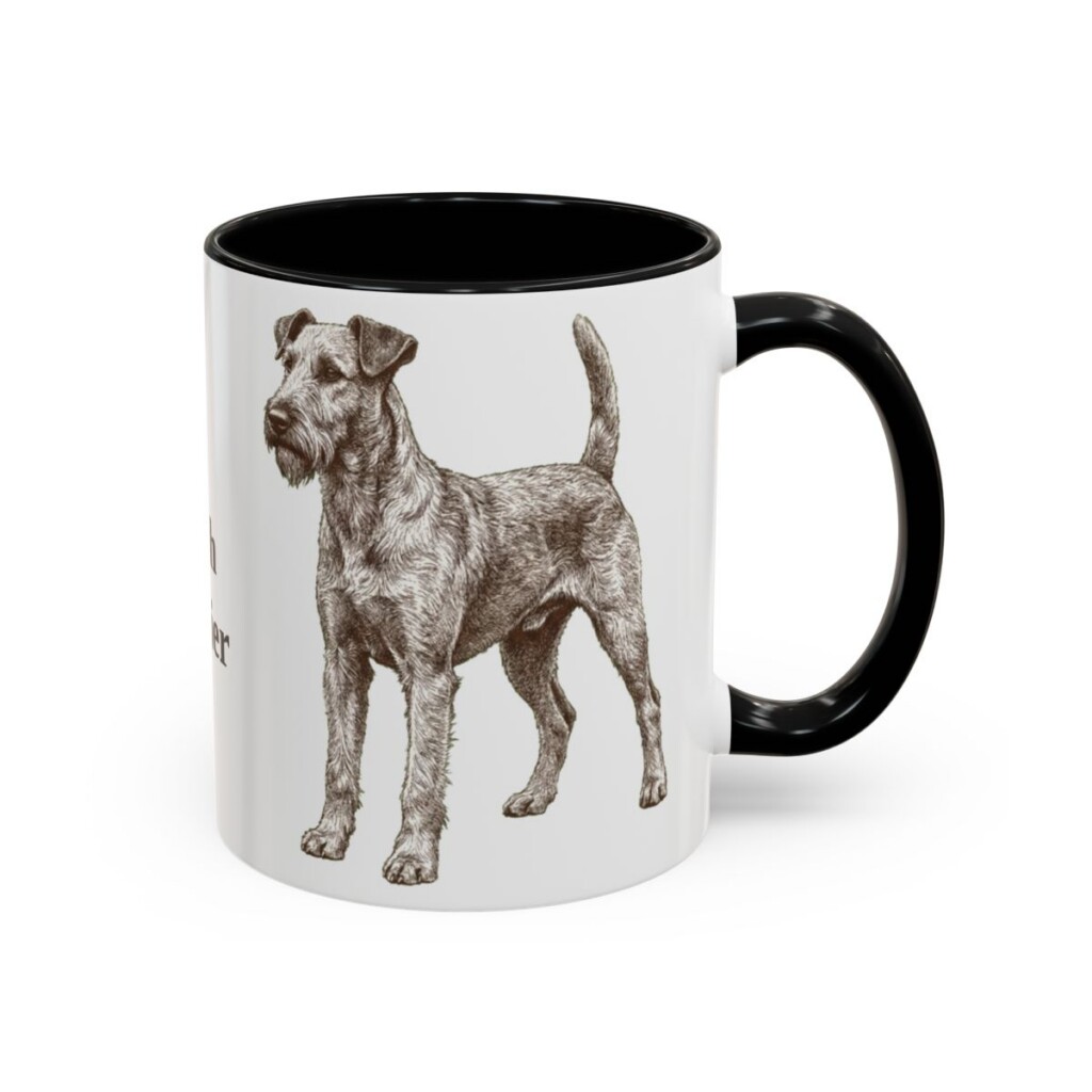 11oz Irish Terrier Mug, Black, right side view