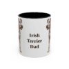 11oz Irish Terrier Dog Dad Mug, Black, front view