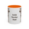 11oz Irish Terrier Dog Dad Mug, Orange, front view