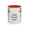 11oz Irish Terrier Dog Dad Mug, Red, front view