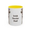 11oz Irish Terrier Dog Dad Mug, Yellow, front view