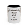 11oz Funny Irish Terrier Mug, Black, front view