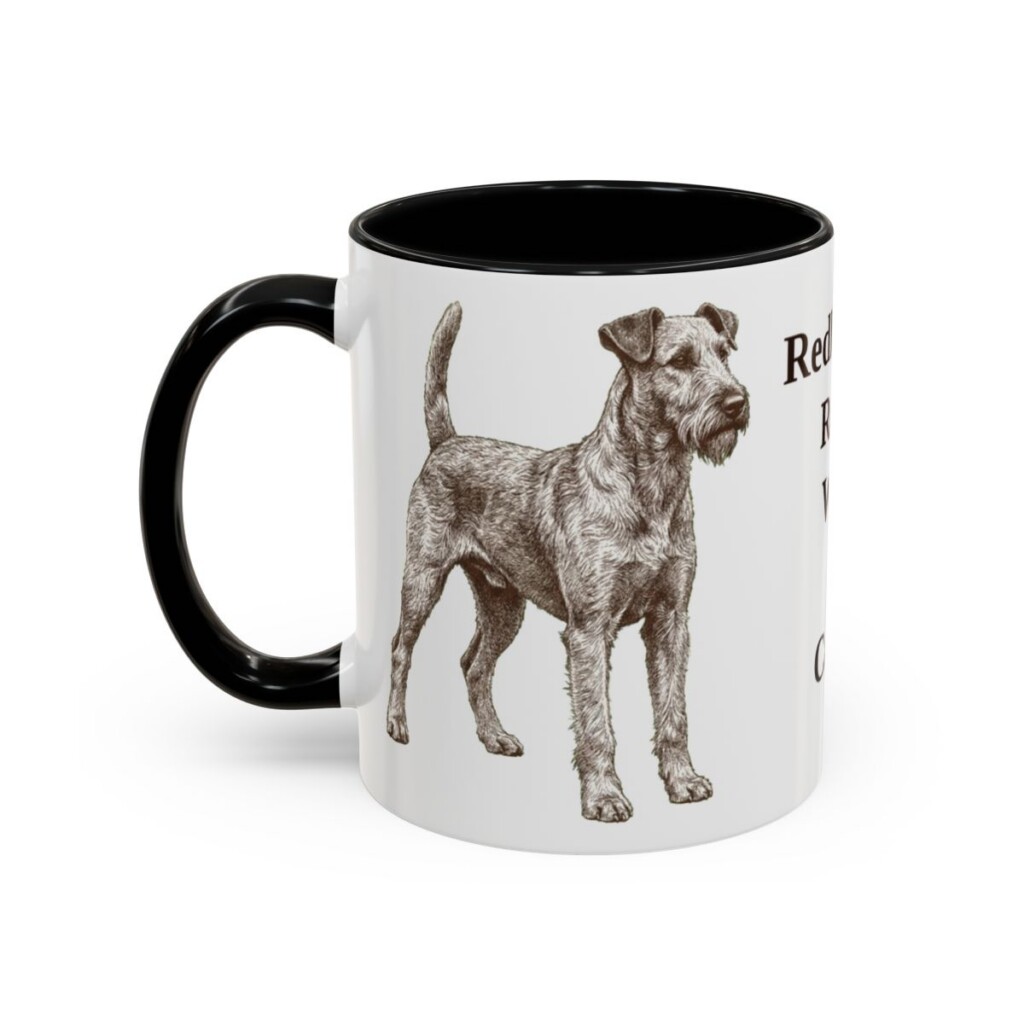 11oz Funny Irish Terrier Mug, Black, left side view