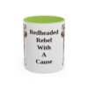 11oz Funny Irish Terrier Mug, Light Green, front view