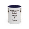 11oz Funny Irish Terrier Mug, Navy, front view