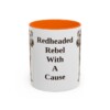 11oz Funny Irish Terrier Mug, Orange, front view
