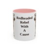 11oz Funny Irish Terrier Mug, Pink, front view