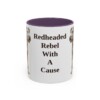 11oz Funny Irish Terrier Mug, Purple, front view