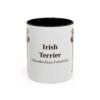 11oz Irish Terrier Latin Mug, Black, front view