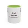 11oz Irish Terrier Latin Mug, Light Green, front view