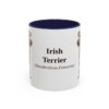 11oz Irish Terrier Latin Mug, Navy, front view