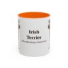 11oz Irish Terrier Latin Mug, Orange, front view