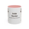 11oz Irish Terrier Latin Mug, Pink, front view