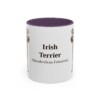 11oz Irish Terrier Latin Mug, Purple, front view