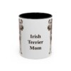 11oz Irish Terrier Dog Mom Mug, Black, front view